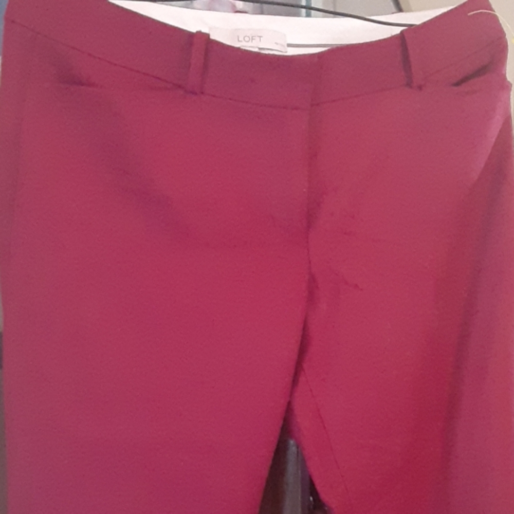 SALE GUC Burgundy Loft Marisa Pants 8P